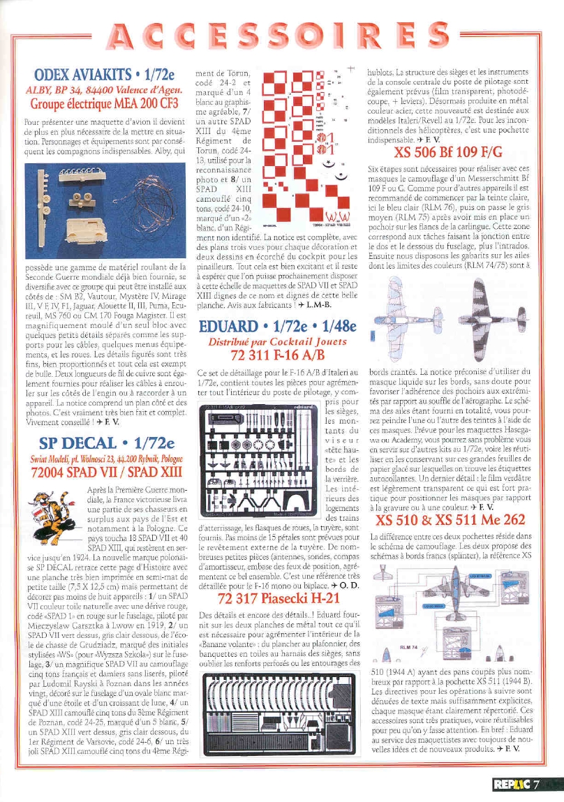 Replic 105 - Polikarpov Po-2, Mystere IV, Tornado GR I, Technic-Camouflage